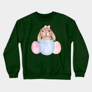 Bunny Inside Egg Watercolor Crewneck Sweatshirt